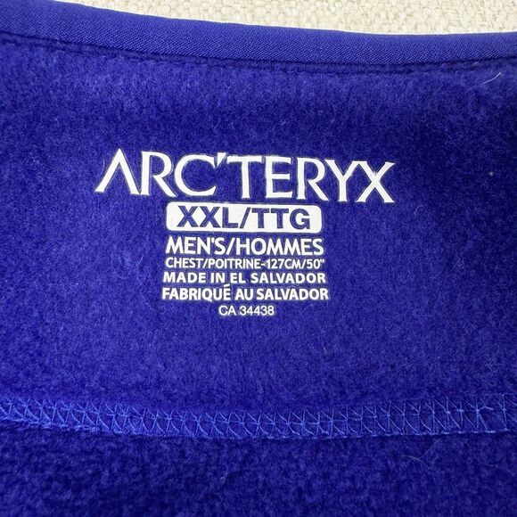 ARC'TERYX Polartec Strato Full Zip Jacket Mens XXL Purple Blue Polartec Fleece - Picture 12 of 16